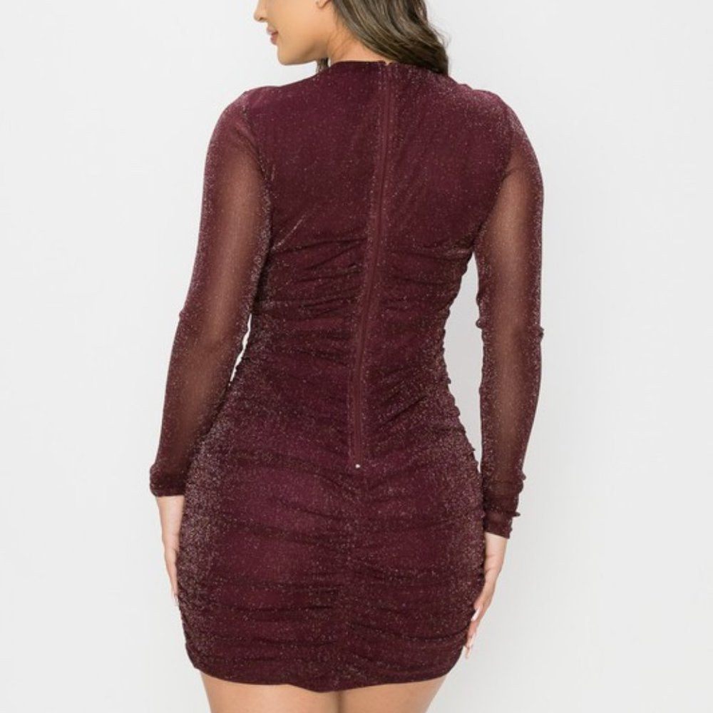 METALLIC CUTOUT DRESS - Picture 3 of 3